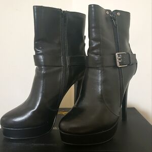 Charles David Black Boots Size 8
